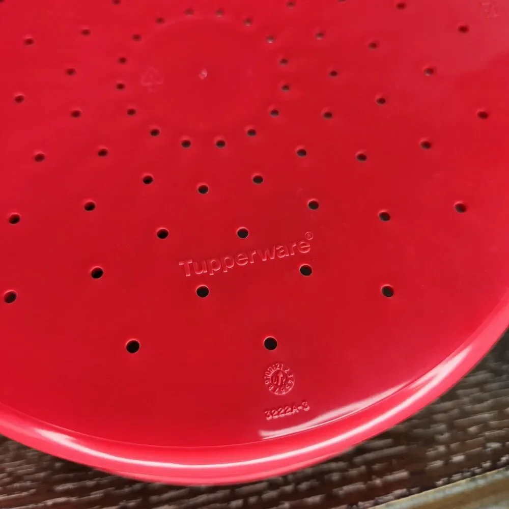 1.5 Qt Tupperware 3 Piece Tortilla Warmer Keeper Red/Pink #3222A-3, #7763A-3